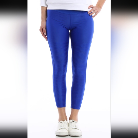 Stella McCartney x Adidas | Legging, Blue‎ size Large Embossed ZEbra Print - Picture 2 of 15